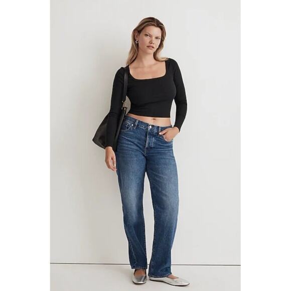 NWT Madewell Womens Low-Slung Straight Jeans Palmina Wash Size 29 - Picture 1 of 16